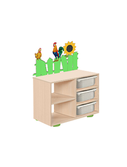 СТОЙКА ЗОНИРОВАНИЯ 4 СТЕЛЛАЖ 4 С ДЕКОРОМ