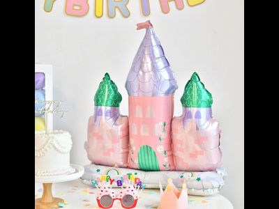 Шар 3D (34''/86 см) Фигура на подставке, Замок принцессы