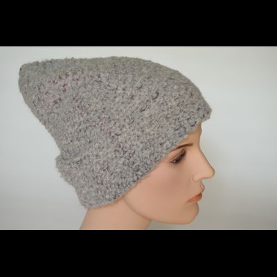 Шапка серая вязаная из альпака Vizio Италия 7007 CY