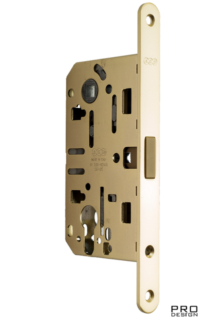 Магнитный замок AGB Mediana Polaris CL под цилиндр, матовое золото