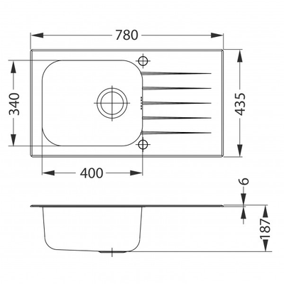 Мойка Alveus Vitro 20 черное стекло