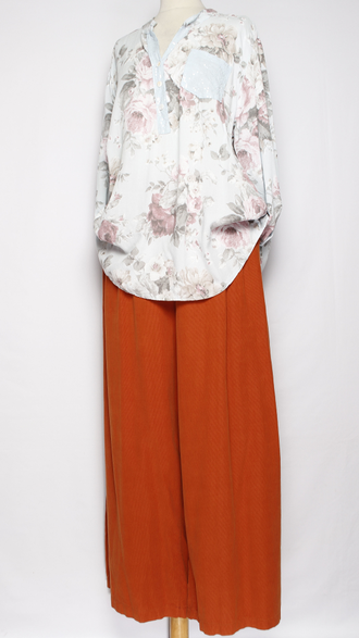 РУБАШКА БОХО "Карман пайетки" розы фуксия, желтая, голубая до р.54