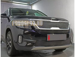 Защита радиатора для KIA Seltos 2019- black низ PREMIUM