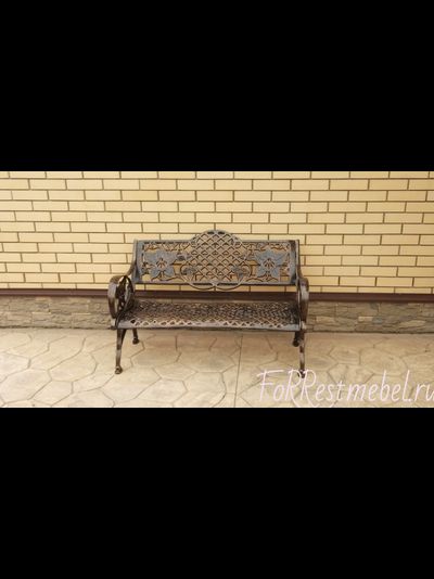Садовая скамья из литого алюминия Lily