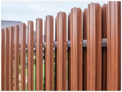 Забор из штакетника эллипс 0,4 мм Высота 2 м