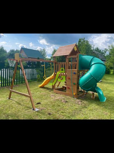 Детская площадка IgraGrad Крафт Pro 4 с трубой мод.2