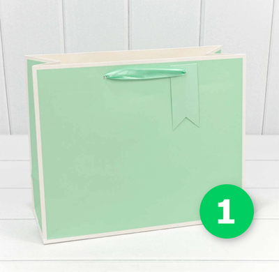 Пакет подарочный цветной в рамке (микс), 32*26*13 см