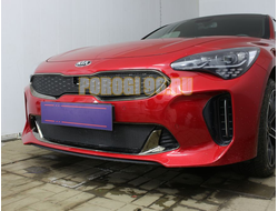 Защита радиатора для KIA Stinger 2018- black низ PREMIUM
