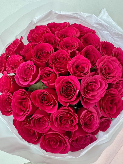 Букет из 35 розовых роз