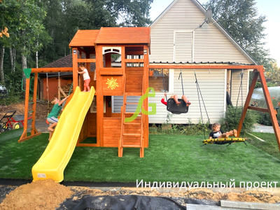 Детская площадка IgraGrad Клубный домик 2 с рукоходом Luxe