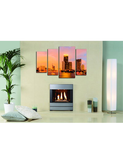 Модульная картина "Небоскребы у воды"