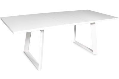 NESTOR белый металл/ стекло экстрабелое 160(+45)x90