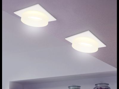 Встраиваемый светильник Ambrella MR16 GU5.3 max10W квадр 92(70)x45 бел песок/белый мат. TECHNO SPOT TN1314 SWH/FR