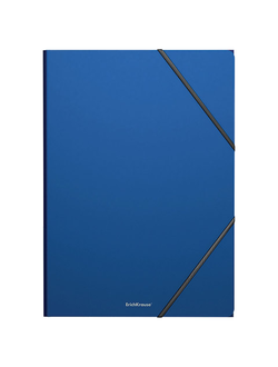 Папка на резинках ERICH KRAUSE "Classic", А4, до 300 листов, 400 мкм, синяя, 43093, 47190
