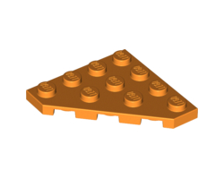 Wedge, Plate 4 x 4 Cut Corner, Orange (30503 / 4288160 / 4544450 / 6174594)
