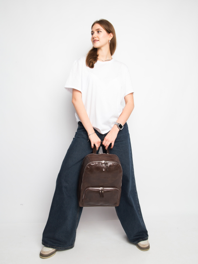 Женский кожаный рюкзак Vicenza Premium brown (арт. 
3105-52)