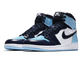 Nike Air Jordan Retro 1 High Blue (Голубые с белым)