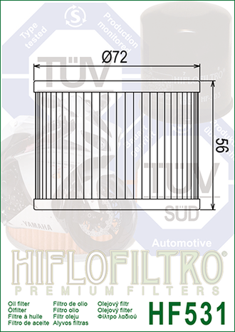 Масляный фильтр HIFLO FILTRO HF531 для Suzuki (16510-06C00)