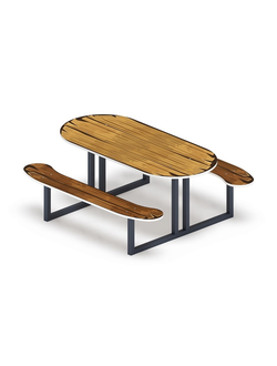 Столик детский овальный - МФ 31.01.09-02 - Избушка