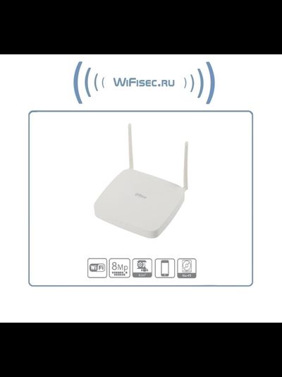 DaHua, 4-х канальный IP видеорегистратор c модулем WiFi. с отсеком для 1 HDD до 4 Тб. 1U Lite 4K H.265 (8 Мп)