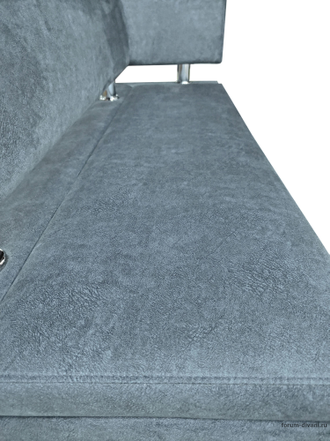 Кухонный ДИВАН "ФОРУМ-4" 130см с боковой спинкой, Серый Правый