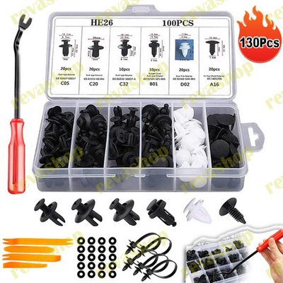 Заклепки автомобильные с набором инструментов для снятия обшивки