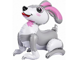 Шар 3D (20&#039;&#039;/51 см) Фигура, Заяц, Серый, 1 шт. в уп.