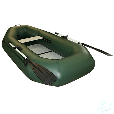 Лодка ПВХ Polar Bird Чирок Гребная PB-230Т Teal со стеклокомпозитной сланью и банкой Зелёная