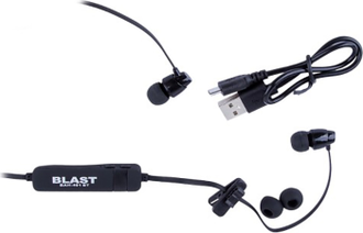 Вакуумные Bluetooth наушники Blast BAH-401BT (черный)