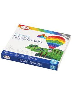 Пластилин классический ГАММА "Классический", 12 цветов, 240 г, со стеком, картонная упаковка, 281033