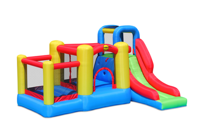 Надувной батут с горкой «Игровой центр 5 в 1»