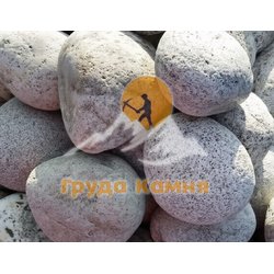 Галька круглая белая речная, фракция 150-200 мм