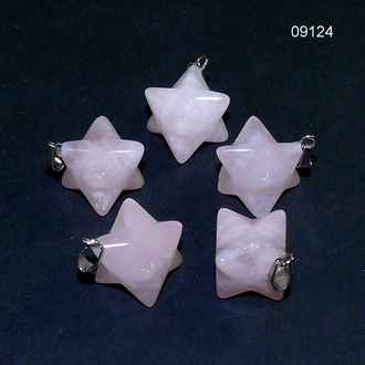 Меркаба - розовый кварц арт.09124: подвеска ~4,7г - 13*13мм