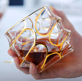 Креативный набор бокалов для виски Golden Whiskey Glass