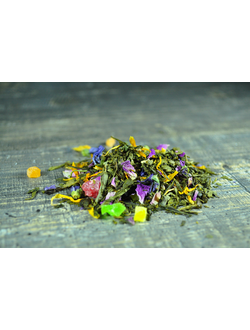 Зеленый чай с добавками "Цветущий персик" 100г