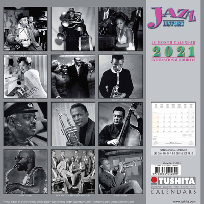 Jazz History Иностранные перекидные календари 2021, Jazz History Calendar 2021, Intpressshop