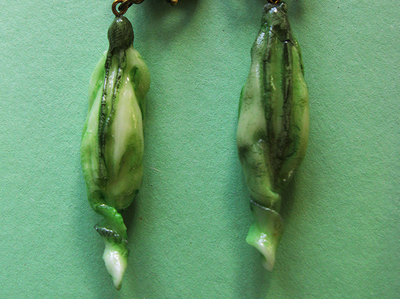 Зелёные серьги-капли "Нефритовый дух"