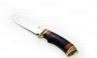 Охотничий нож из порошковой стали М390 «Варяг» рукоять из ценных пород дерева