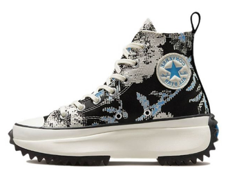 Converse Run Star Hike High Top черно-голубые