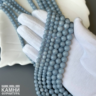 «Ангелит» ангидрит шары 6,1-6,3/8,3-8,5 мм, цена за нить 18 см