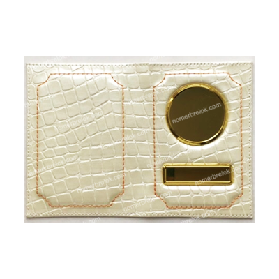 «КРОКОДИЛ» ОБЛОЖКА ДЛЯ АВТОДОКУМЕНТОВ В КОМПЛЕКТЕ С ЛИНЗАМИ. ЦВЕТ: ЖЕМЧУГ