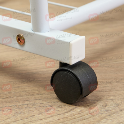 A380W Зеркало напольное в полный рост, ширина 380мм, цвет: белый, на колесах, регулируемый наклон