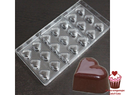 Форма поликарбонатная для конфет Сердца