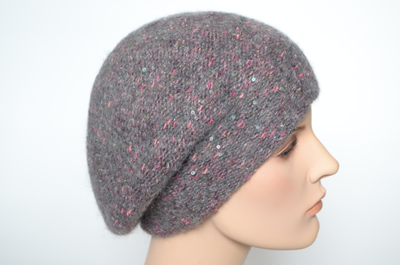 Vizio Италия 6926 берет с украшением серый с розовым цвет 8- 20 фото