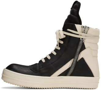 Кроссовки Rick Owens Black and Off-White Geobasket