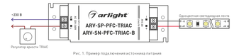 ИПН Arlight ARV-SN24050-PFC-TRIAC-B (24V, 2.1A, 50W) (IP20 Пластик)