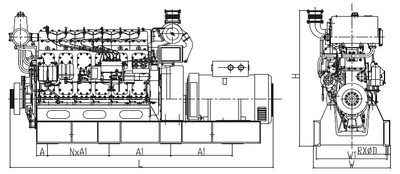 Судовой дизель генератор CCFJ300J-WD, 300 кВт - купить с доставкой по России - Двинко