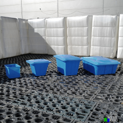 Ванна Экопром K 200 л с крышкой синяя