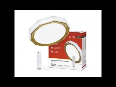 Светильник светодиодный ASD/inHome управляемый 75W(6000lm) 2K-4K-6K d500x100 пульт ДУ COMFORT SIESTA 5161