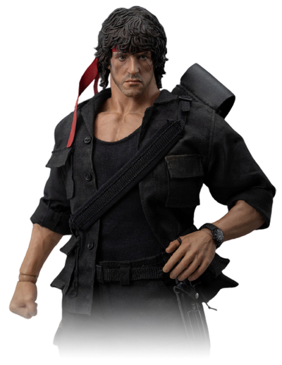 Джон Рэмбо в черном (Сильвестр Сталлоне)  - Коллекционная ФИГУРКА 1/6 scale John Rambo 2.0 (3Z03280W0) - Threezero